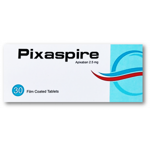 PIXASPIRE 2.5 MG ( APIXABAN ) 30 FILM-COATED TABLETS